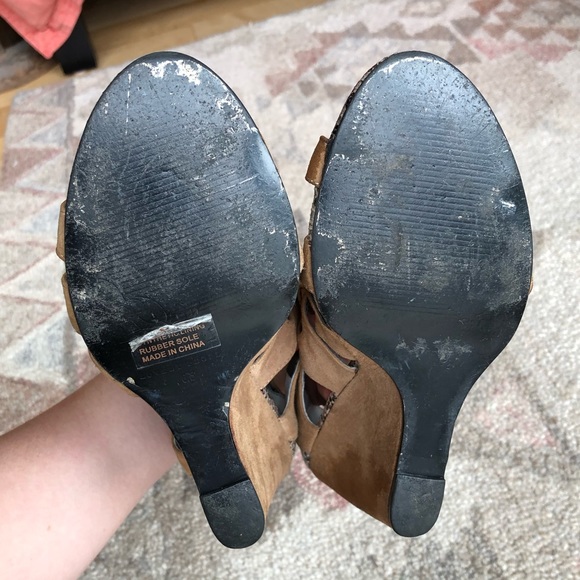 Python and suede caged wedges - Picture 3 of 4